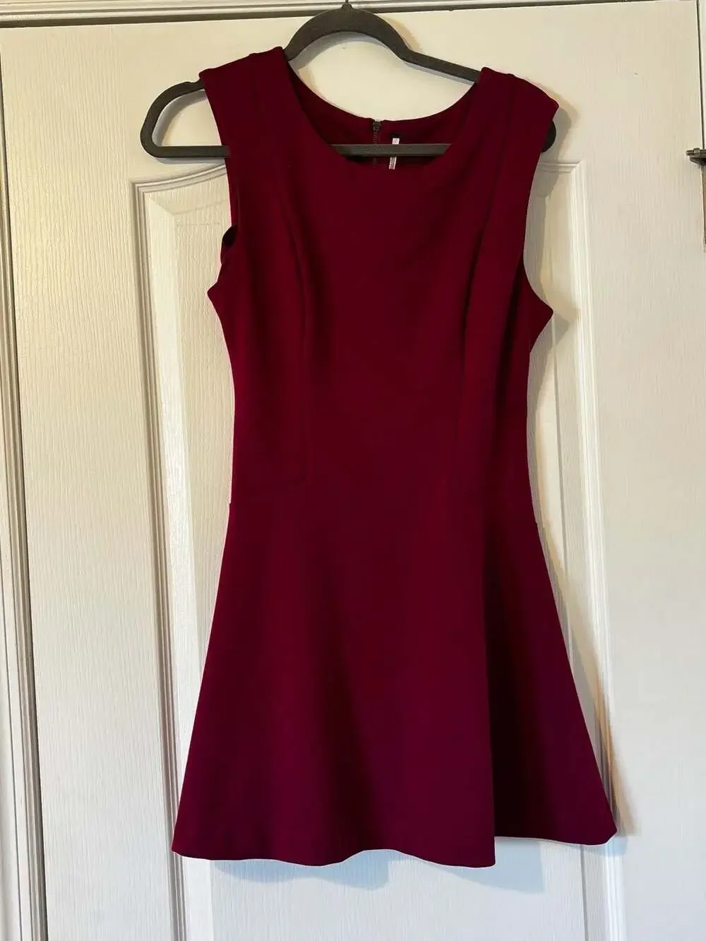 Free People Sleeveless Fit and Flare Mini Dress Magenta Size M